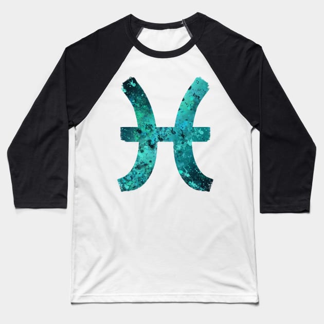 pisces. zodiac sign. horoscope Baseball T-Shirt by barbasantara